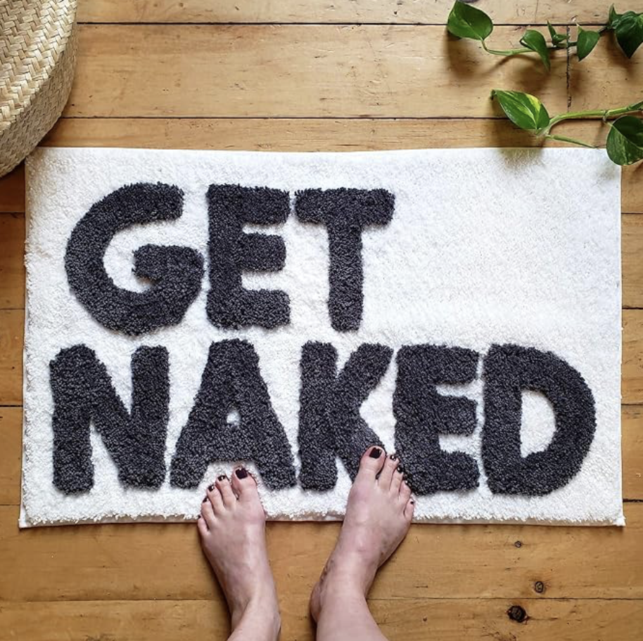 "Get Naked" Floor Mat